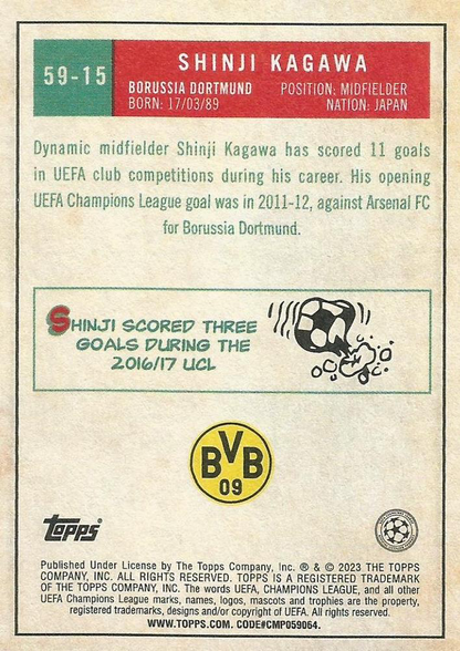 2022 Topps UCC 1959 Shinji Kagawa #59-15 Borussia Dortmund