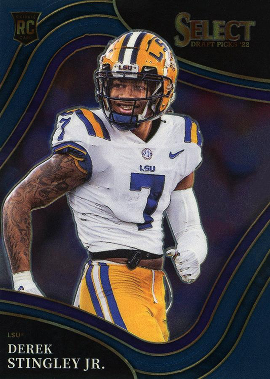 2022 Panini Select Draft Picks Blue Derek Stingley Jr. #118 LSU Tigers