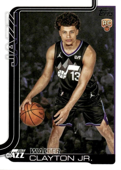 2025 Topps NBA Walter Clayton Jr. RC #218 Utah Jazz