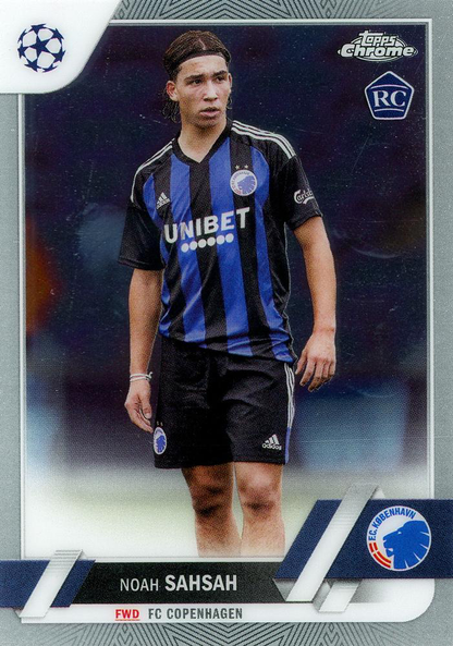 2022 Topps Chrome UCC Noah Sahsah RC #141 FC Copenhagen
