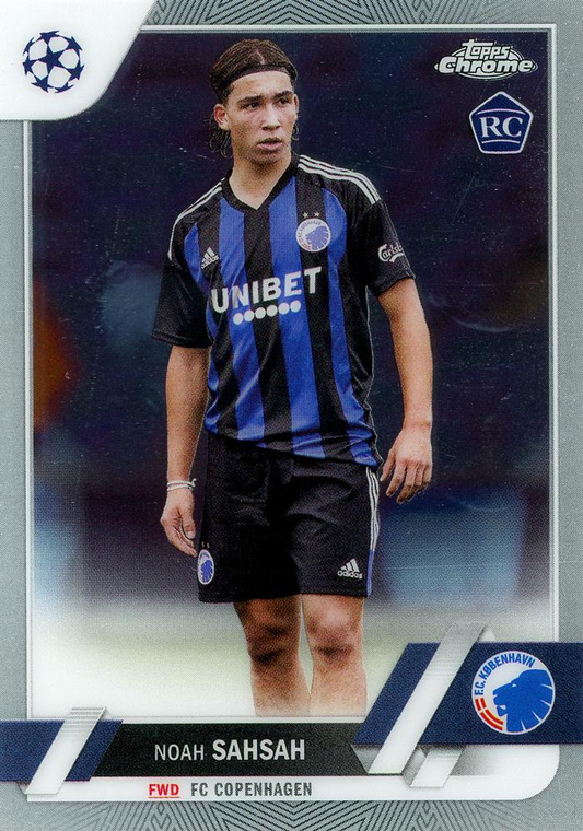 2022 Topps Chrome UCC Noah Sahsah RC #141 FC Copenhagen