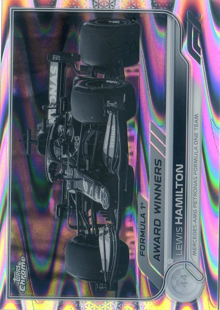 2022 Topps Chrome Formula 1 Black & White RayWave Lewis Hamilton #195 Mercedes-AMG Petronas F1