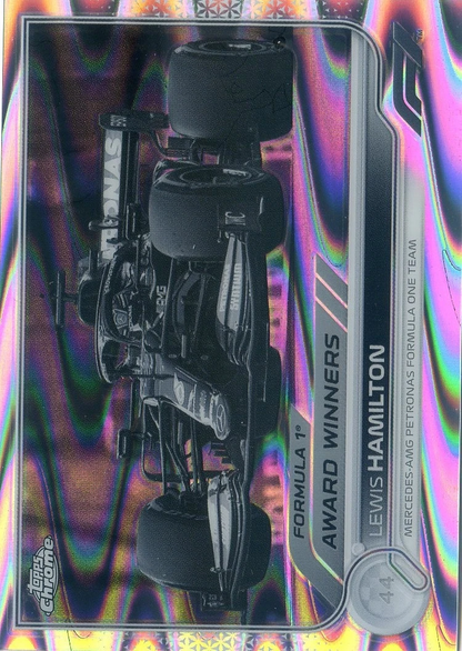 2022 Topps Chrome Formula 1 Black & White RayWave Lewis Hamilton #195 Mercedes-AMG Petronas F1