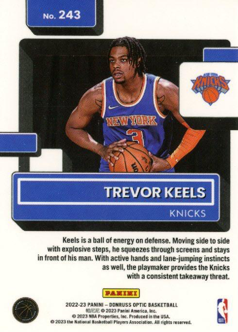 2022 Panini Donruss Optic Trevor Keels Rated Rookie #243 New York Knicks