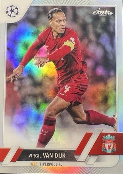 2022 Topps Chrome UCC Virgil van Dijk Refractor #130 Liverpool