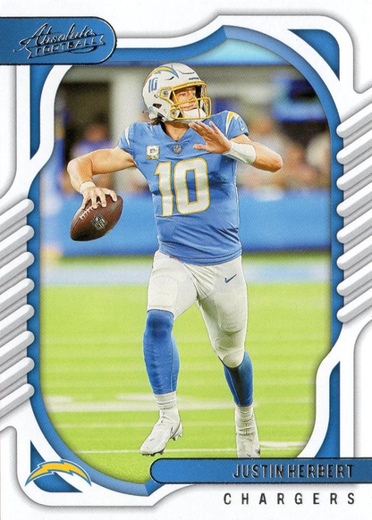 2022 Panini Absolute Justin Herbert #87 Los Angeles Chargers