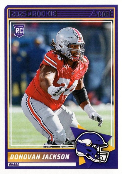 2025 Panini Score Donovan Jackson RC #90 Minnesota Vikings