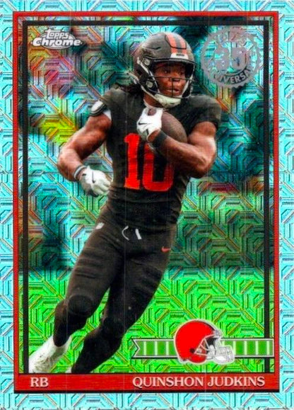 2026 Topps Flagship 1991 35th Mojo Chrome Quinshon Judkins #91TF-25 Cleveland Browns