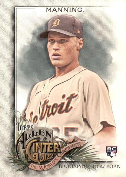 2022 Topps Allen & Ginter Matt Manning RC Detroit Tigers #185