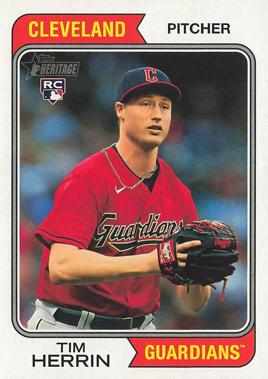 2023 Topps Heritage Tim Herrin RC Cleveland Guardians #639