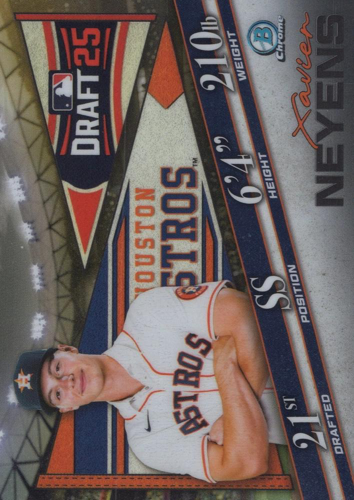 2025 Topps Bowman Draft Draft Night Xavier Neyens #BDN-8 Houston Astros