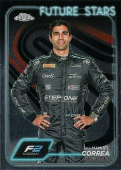 2024 Topps Chrome Formula 1 Juan Manuel Correa F2D #34 Dams Lucas Oil