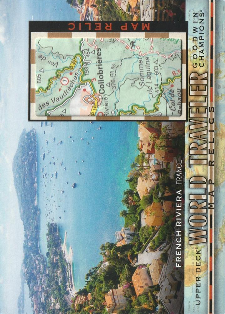 2019 Upper Deck Goodwin Champions World Traveler Map Relics French Riviera #WT-202