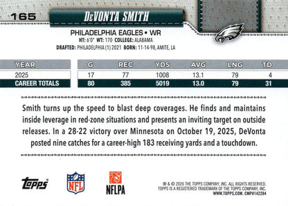 2026 Topps Flagship DeVonta Smith #165 Philadelphia Eagles