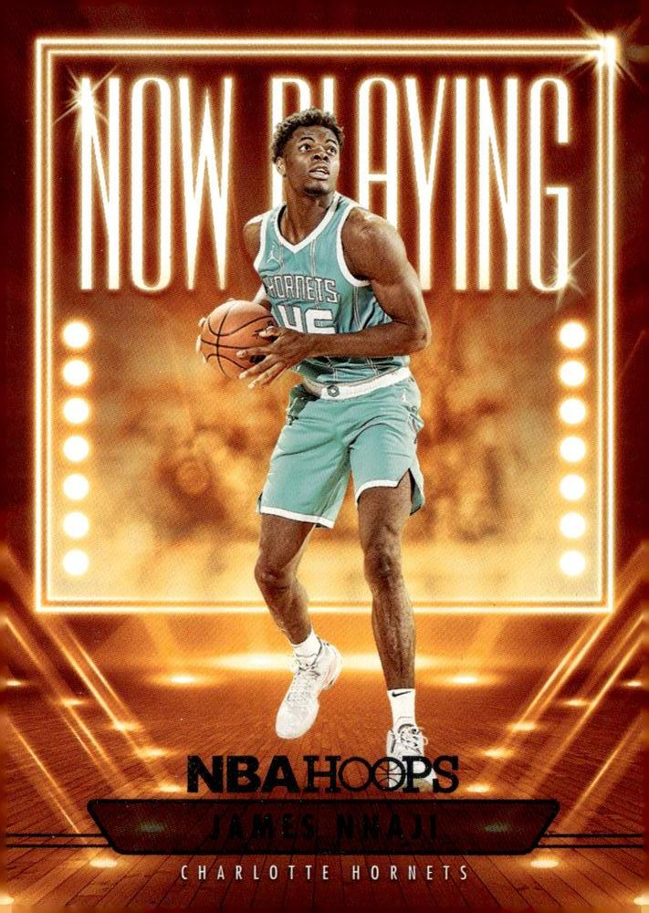 2023 Panini Hoops Now Playing James Nnaji #21 Charlotte Hornets