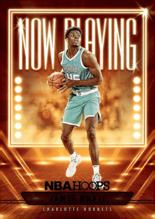 2023 Panini Hoops Now Playing James Nnaji #21 Charlotte Hornets
