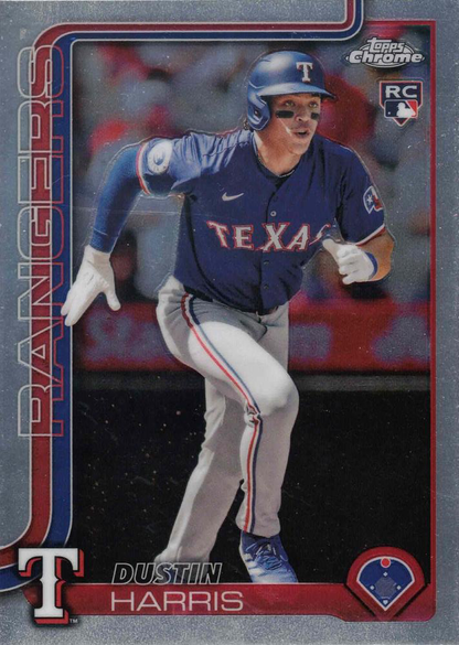 2025 Topps Chrome MLB Dustin Harris RC #131 Texas Rangers