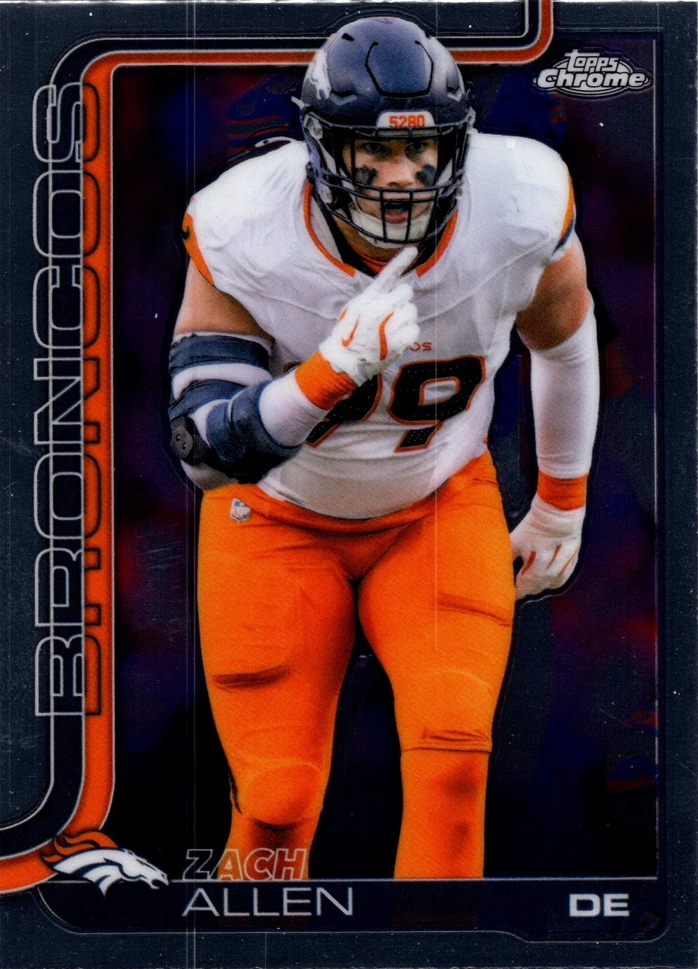 2025 Topps Chrome NFL Zach Allen #95 Denver Broncos