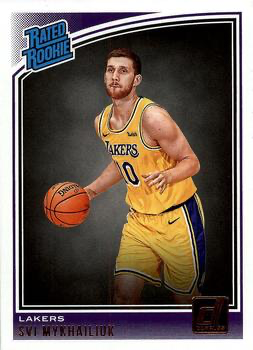 2018 Panini Donruss Rated Rookie Svi Mykhailiuk #193 Los Angeles Lakers