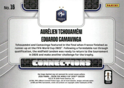 2026 Panini Prizm FIFA World Cup Connections Tchouameni/Camavinga #16 France