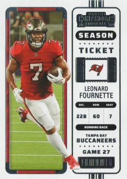 2022 Panini Contenders Leonard Fournette #95 Tampa Bay Buccaneers