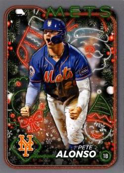 2024 Topps Holiday Silver Glitter Pete Alonso New York Mets #H66