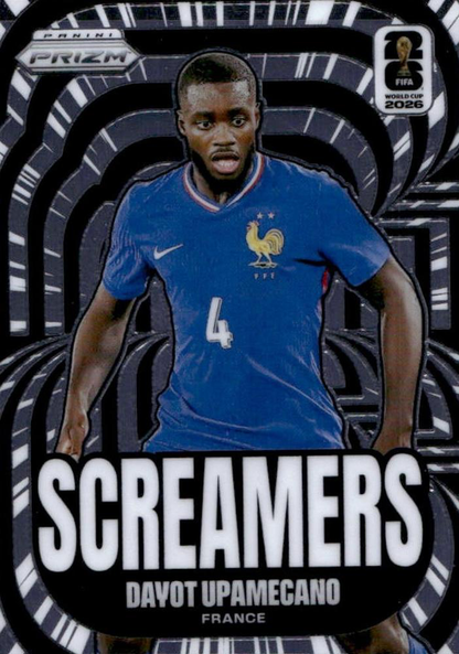 2026 Panini Prizm FIFA World Cup Screamers Dayot Upamecano #21 France