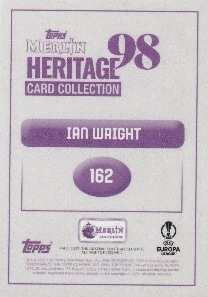 2022 Topps Merlin Heritage UCC Ian Wright #162 Arsenal FC