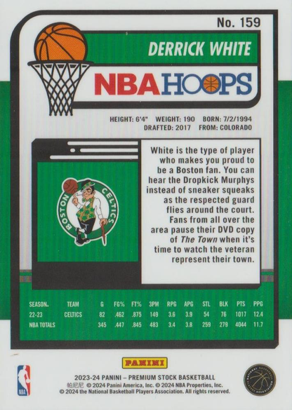 2023 Panini Premium Stock Derrick White #159 Boston Celtics
