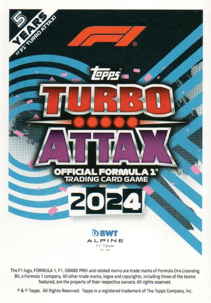 2024 Topps Turbo Attax F1 Pierre Gasly PSA #196 BWT Alpine F1 Team