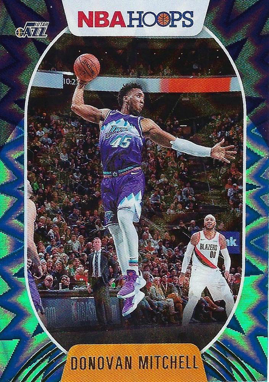 2020 Panini Hoops Teal Explosion Donovan Mitchell #71 Utah Jazz