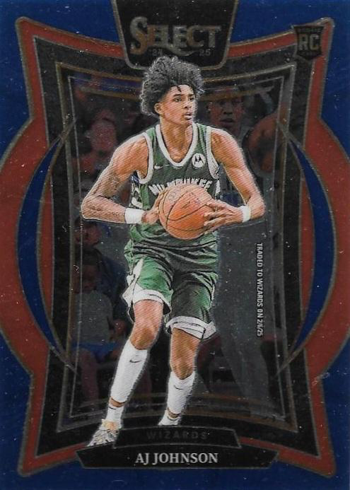 2024 Panini Select AJ Johnson RC Blue #67 Washington Wizards