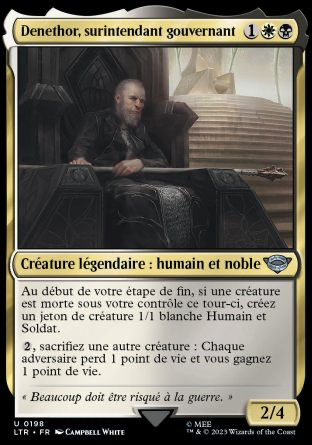 2023 Magic MTG Le Seigneur des Anneaux Denethor surintendant gouvernant LTR #198
