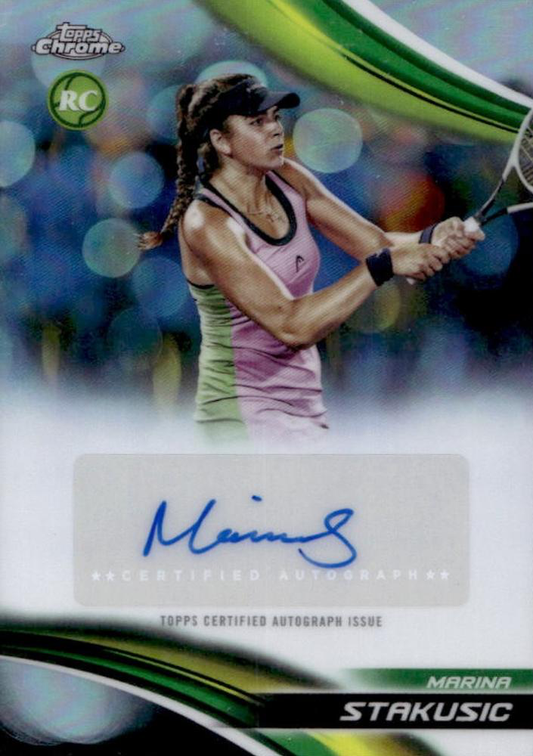 2025 Topps Chrome Tennis Refractor Autograph Marina Stakusic #CA-MSC
