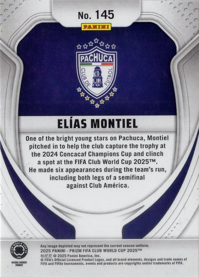 2025 Panini Prizm Club World Cup Elias Montiel RC #145 CF Pachuca