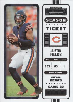 2022 Panini Contenders Justin Fields Chicago Bears #20