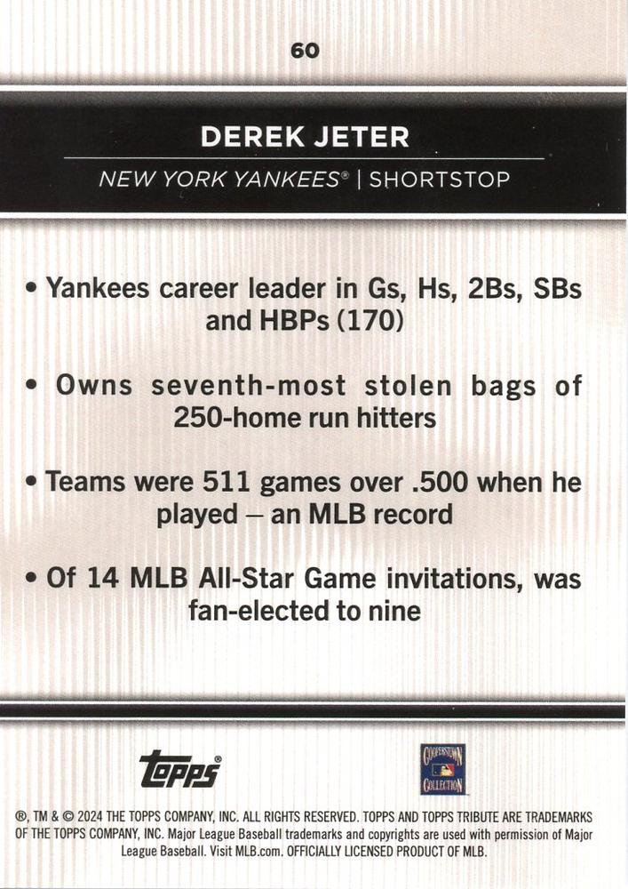 2024 Topps Tribute Derek Jeter New York Yankees #60