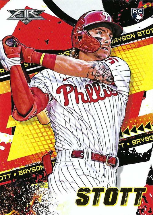 2022 Topps Fire Bryson Stott RC Philadelphia Phillies #76