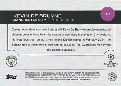 2024 Topps UCC Kevin De Bruyne #17 Manchester City