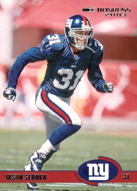 2023 Panini Donruss Retro 2003 Jason Sehorn #37 New York Giants
