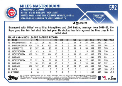 2023 Topps Series 2 Miles Mastrobuoni RC Chicago Cubs #592