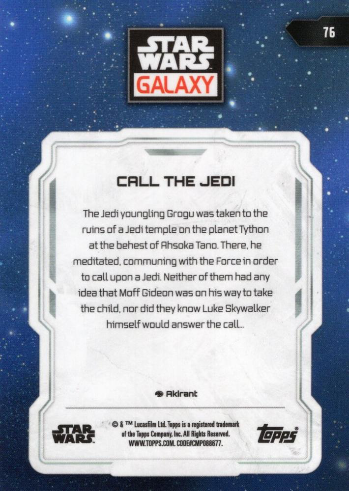 2024 Topps Chrome Star Wars Galaxy Call the Jedi #76