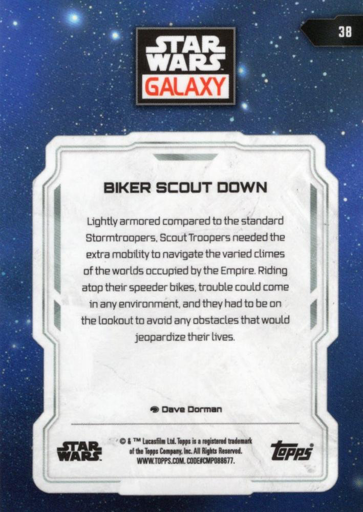 2024 Topps Chrome Star Wars Galaxy Biker Scout Down #38