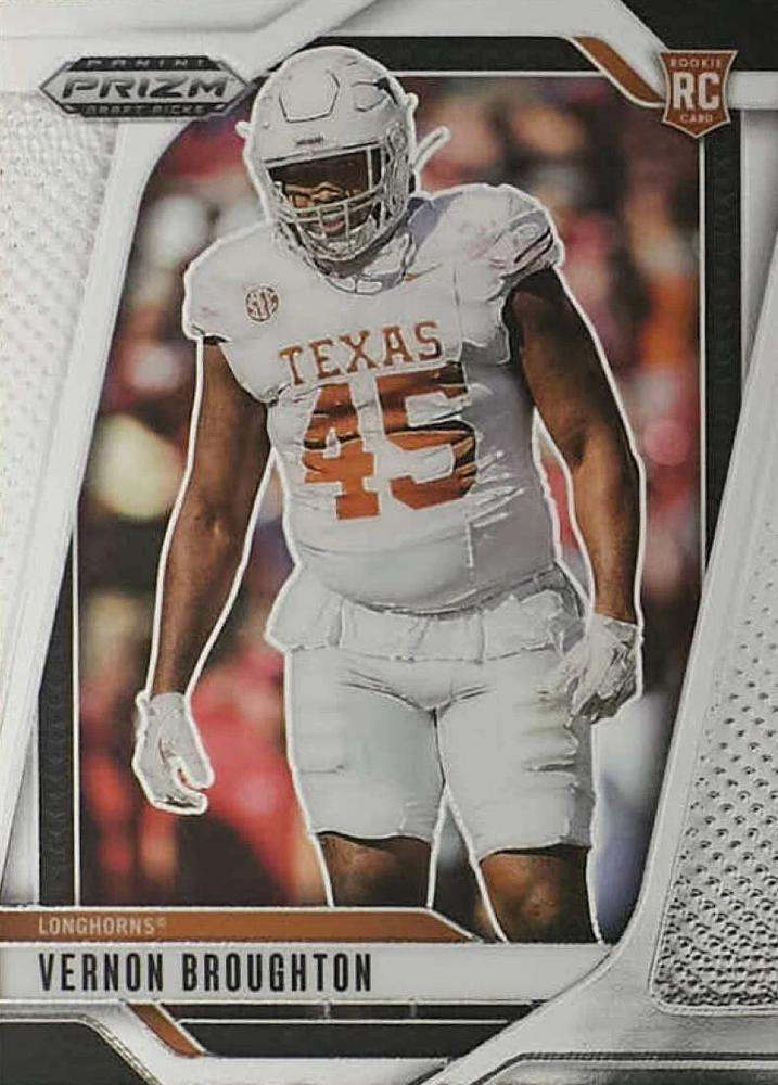 2025 Panini Prizm Draft Picks Vernon Broughton #125 Texas Longhorns