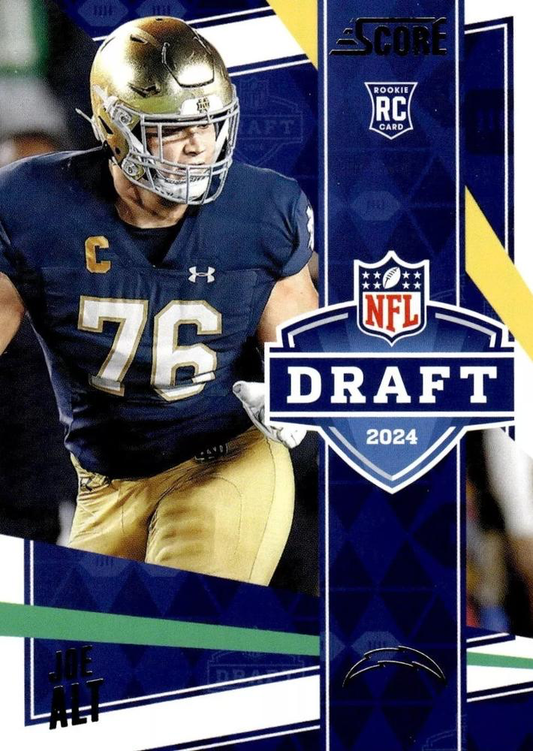 2024 Panini Score Football NFL Draft Joe Alt Los Angeles Chargers #5 RC