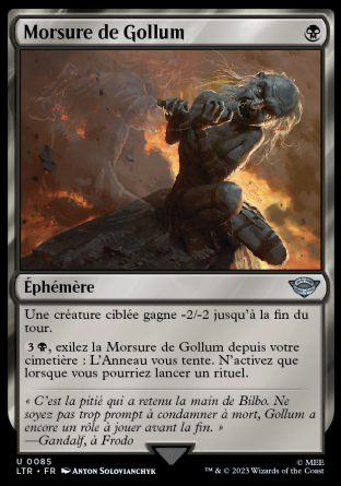 2023 Magic MTG Le Seigneur des Anneaux Morsure de Gollum LTR #85