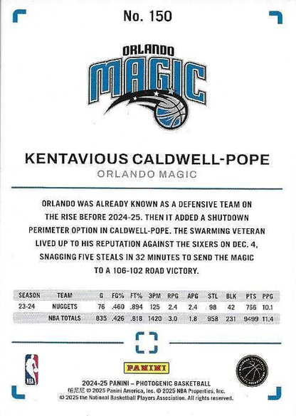 2024 Panini Photogenic Kentavious Caldwell-Pope #150 Orlando Magic