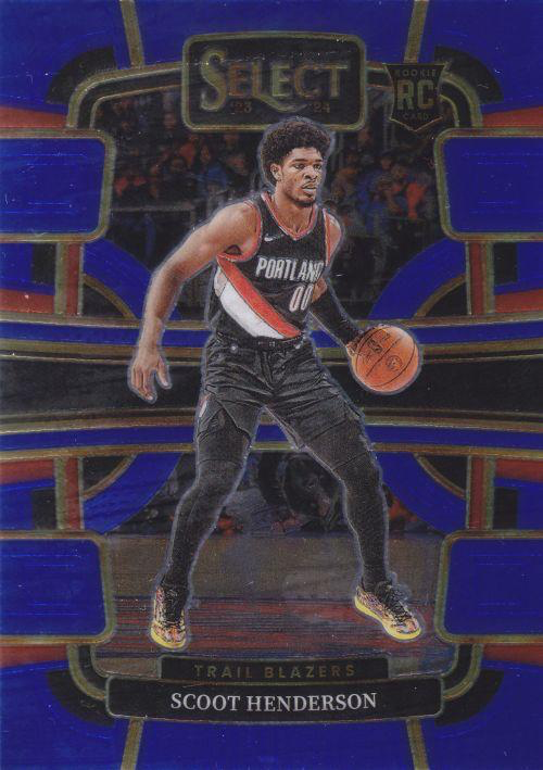 2023 Panini Select NBA Blue Scoot Henderson RC #77 Portland Trail Blazers
