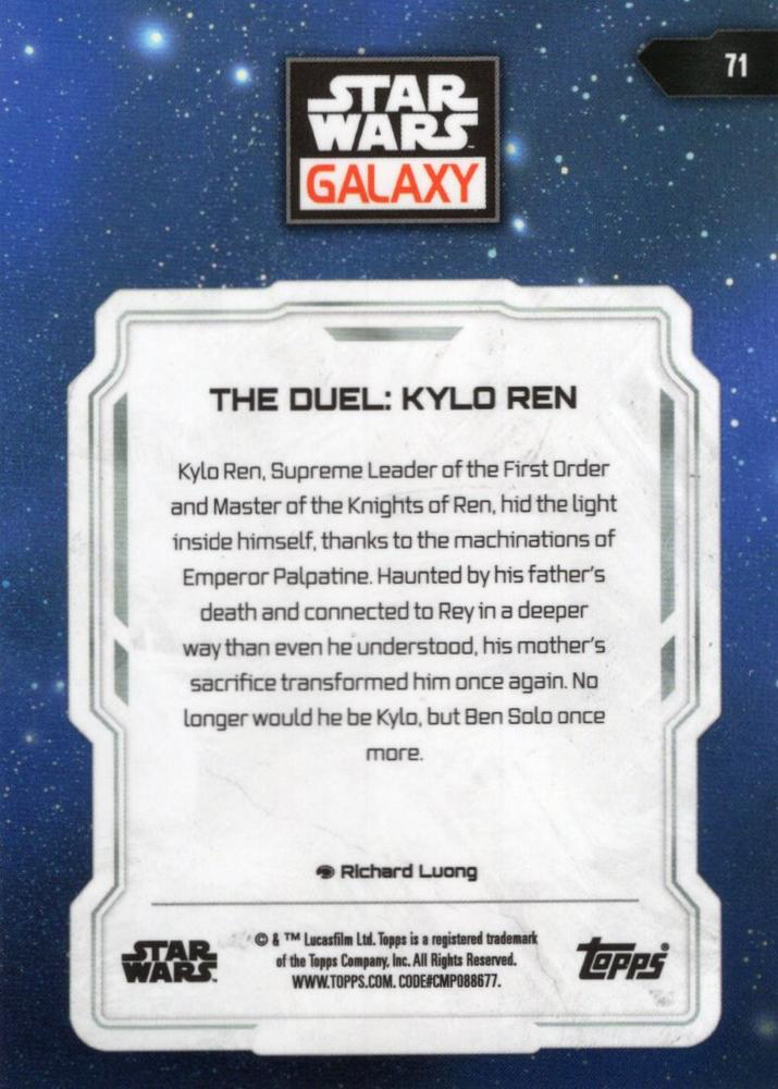 2024 Topps Chrome Star Wars Galaxy The Duel: Kylo Ren #71