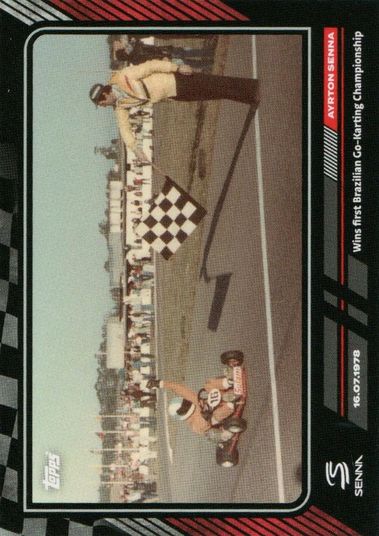 2023 Topps The Story of Senna Ayrton Senna 16.07.1978 Wins first Brazilian Go-Karting Championship